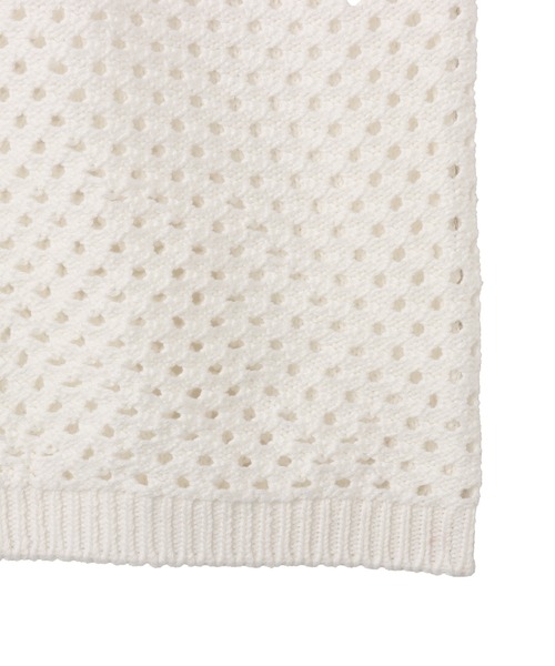atmos（アトモス）の「atmos Crochet Polo Sweater / アトモス クロシェット ポロ セーター（ニット/セーター・メンズ・ブラック/ベージュ/グリーン・XL/L/M）」の7枚目の写真