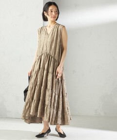 セール】2way Cut Fringe Jacquard Maxidresses/2WAYカット