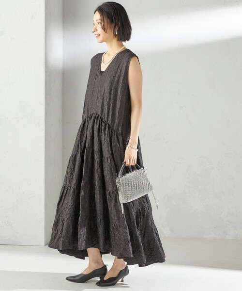 「TORRAZZO DONNA 」ワンピース TORRAZZO DONNA:〈手洗い可能〉ティアード ノースリーブ