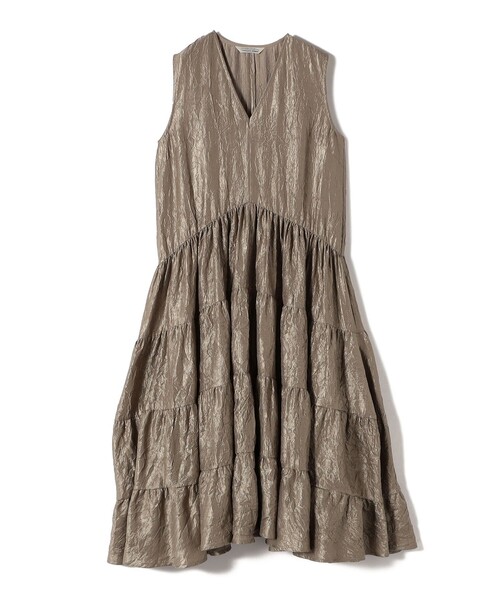 Torrazzo Donna(トラッゾドンナ)の「TORRAZZO DONNA:〈手洗い可能〉ティアード ノースリーブ ワンピース(ワンピース・レディース・ブラック/カーキ・ONE SIZE)」の6枚目の写真