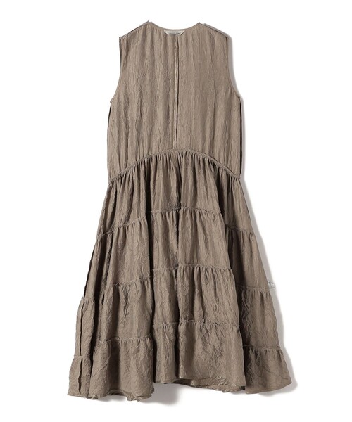 Torrazzo Donna(トラッゾドンナ)の「TORRAZZO DONNA:〈手洗い可能〉ティアード ノースリーブ ワンピース(ワンピース・レディース・ブラック/カーキ・ONE SIZE)」の12枚目の写真