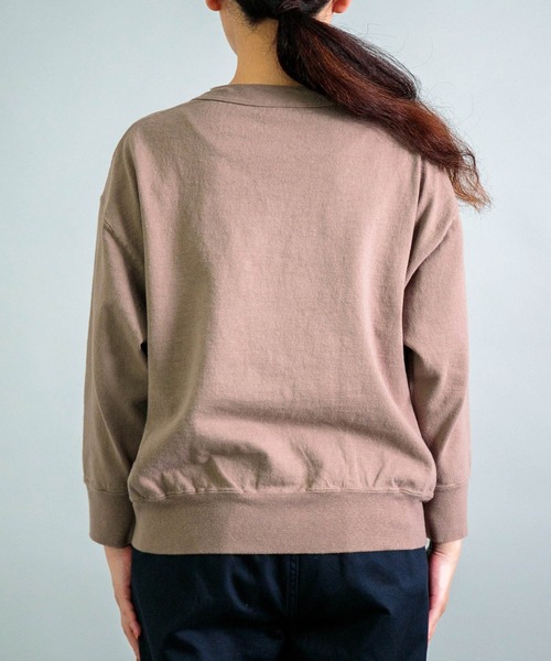 OMNIGOD（オムニゴッド）の「[OMNIGOD womens / オムニゴッド] ８/天竺 マニッシュトレーナー（スウェット・レディース・アイボリー/ブラック/グレー・FREE）」の18枚目の写真