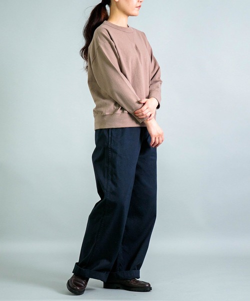 OMNIGOD（オムニゴッド）の「[OMNIGOD womens / オムニゴッド] ８/天竺 マニッシュトレーナー（スウェット・レディース・アイボリー/ブラック/グレー・FREE）」の7枚目の写真