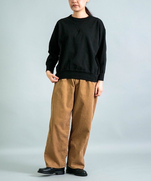 OMNIGOD（オムニゴッド）の「[OMNIGOD womens / オムニゴッド] ８/天竺 マニッシュトレーナー（スウェット・レディース・アイボリー/ブラック/グレー・FREE）」の10枚目の写真