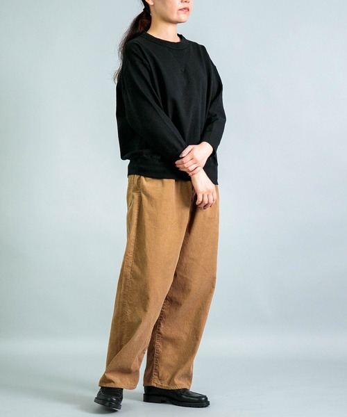OMNIGOD（オムニゴッド）の「[OMNIGOD womens / オムニゴッド] ８/天竺 マニッシュトレーナー（スウェット・レディース・アイボリー/ブラック/グレー・FREE）」の11枚目の写真
