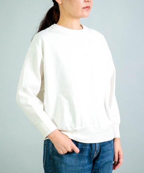 OMNIGOD（オムニゴッド）の「[OMNIGOD womens / オムニゴッド] ８/天竺 マニッシュトレーナー（スウェット・レディース・アイボリー/ブラック/グレー・FREE）」の13枚目の写真