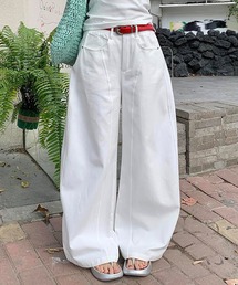 柄パンツホワイト 予約商品】パンツ（ホワイト/白色系・ドット柄）ファッション