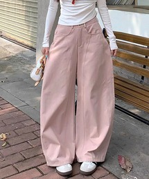 【関税込み】Birrot ピンク ブーツカット ワイドパンツ 関税込み】Birrot ピンク ブーツカット ワイドパンツ (パンツ