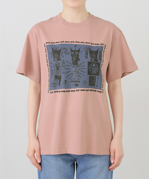 【BRAIN DEAD】ブレインデッド Mind Games Tee Mind Games T-shirt - Mauve – Brain Dead