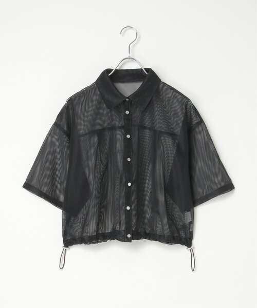 ブラウス シャツ Mesh shirt　メッシュシャツ レディース Ada. ブラウス シャツ メッシュ 襟付き レディース : ZOZOTOWN