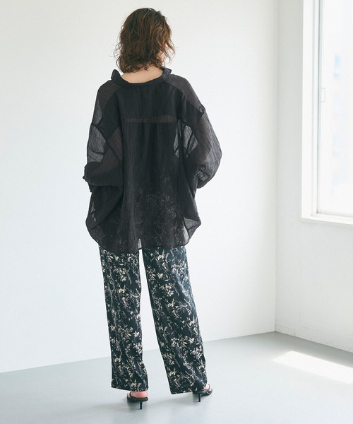 coca（coca）（コカ）の「シアービッグシャツ（シャツ/ブラウス・レディース・カーキ/ライトベージュ/グレイッシュベージュ/ブラック・S/L/M）」の17枚目の写真