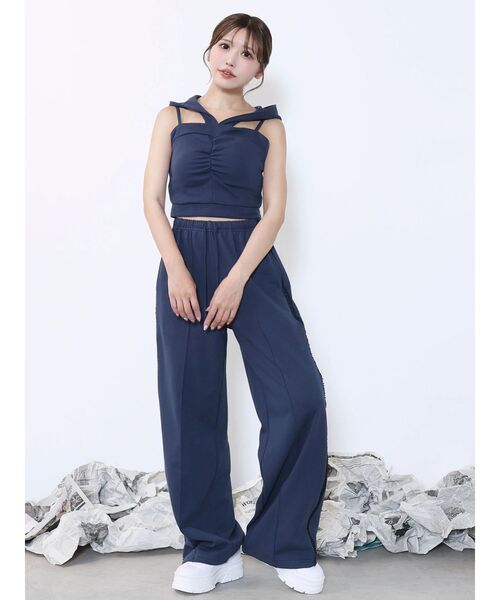 EATME(イートミー)の「フーディーベアTOP(キャミソール・レディース・グレー/ブラック/ネイビー・FREE)」の8枚目の写真