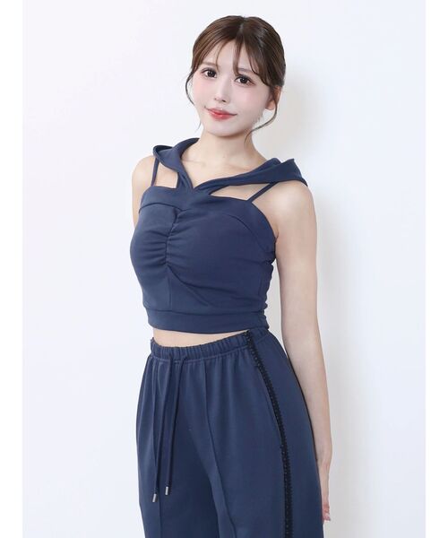 EATME(イートミー)の「フーディーベアTOP(キャミソール・レディース・グレー/ブラック/ネイビー・FREE)」の13枚目の写真