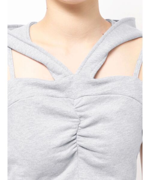 EATME(イートミー)の「フーディーベアTOP(キャミソール・レディース・グレー/ブラック/ネイビー・FREE)」の20枚目の写真