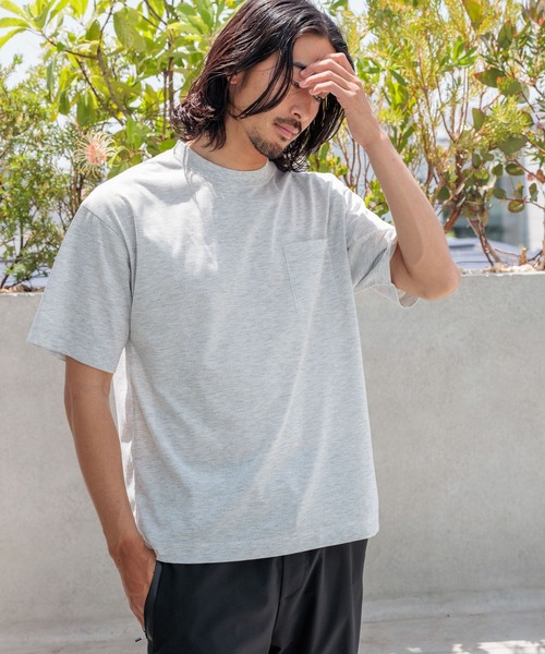 HEREIAM（ヘレイアム）の「【HEREIAM MEN】UVカット＆吸水速乾＆抗ピル/RUSH LINE T（Tシャツ/カットソー・メンズ・レッド/グレー/ブラック・MEDIUM/LARGE）」の8枚目の写真
