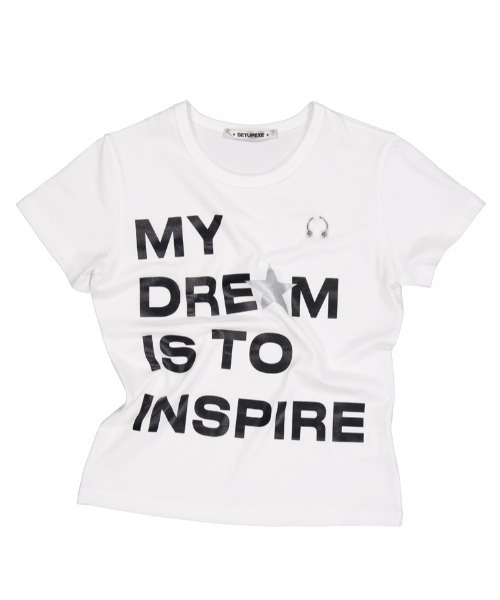 ★SETUP-EXE★DRE★M PIERCING TOP / WHITE★正規品/韓国送料込 DRE☆M PIERCING TOP(Tシャツ/カットソー)|SETUPEXE