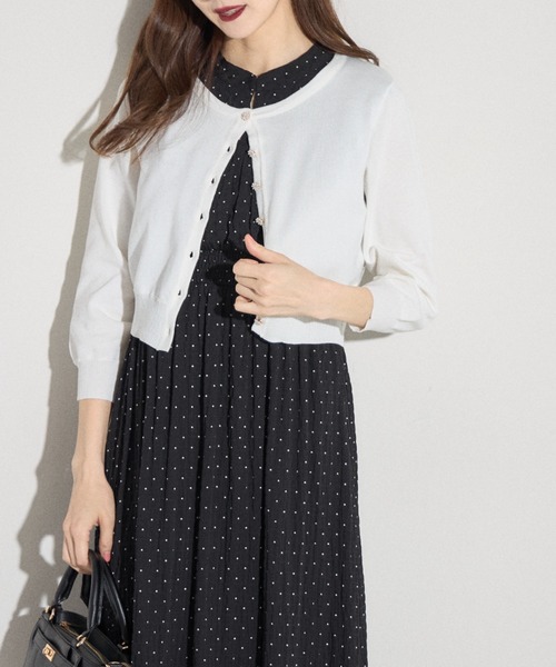 tシャツ 「ZOZO限定」パールお花ボタンバックフラワーレースカーディガン レディース ZOZO限定】パールお花ボタンバックフラワーレースカーディガン