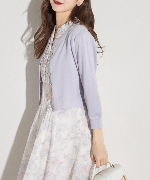 tシャツ 「ZOZO限定」パールお花ボタンバックフラワーレースカーディガン レディース ZOZO限定】パールお花ボタンバックフラワーレースカーディガン