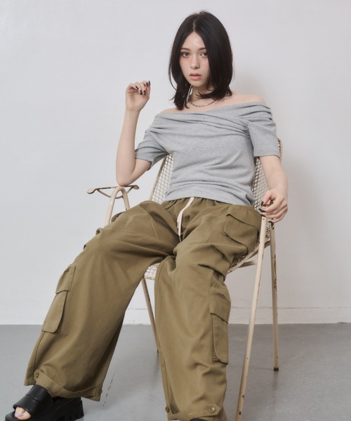 ENVYM(アンビー)の「ビッグポケットカーゴパンツ(カーゴパンツ・レディース・ブラック/カーキ/その他・FREE)」の18枚目の写真