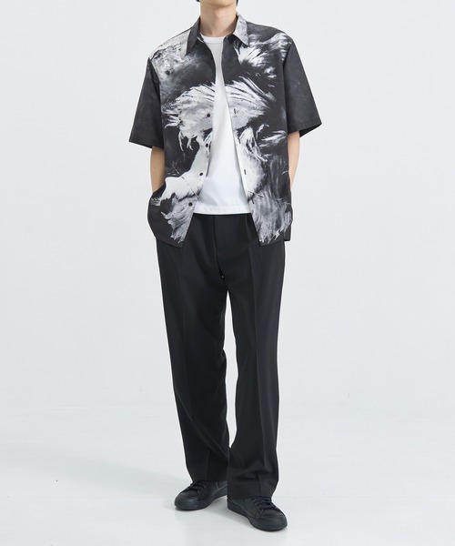 【TAAKK/ターク】SILK DRAWING S/S SHIRT サイズ2 TAAKK/ターク】別注Drawing S/S Shirt（シャツ/ブラウス