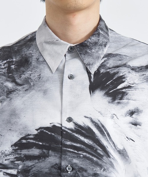 【TAAKK/ターク】SILK DRAWING S/S SHIRT サイズ2 TAAKK/ターク】別注Drawing S/S Shirt（シャツ/ブラウス