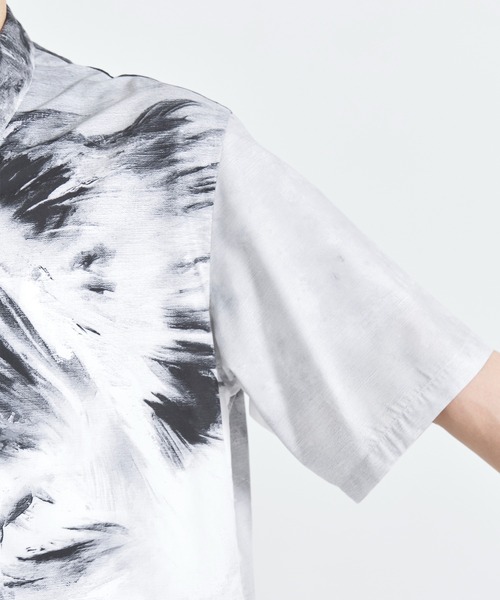 【TAAKK/ターク】SILK DRAWING S/S SHIRT サイズ2 TAAKK/ターク】別注Drawing S/S Shirt（シャツ/ブラウス