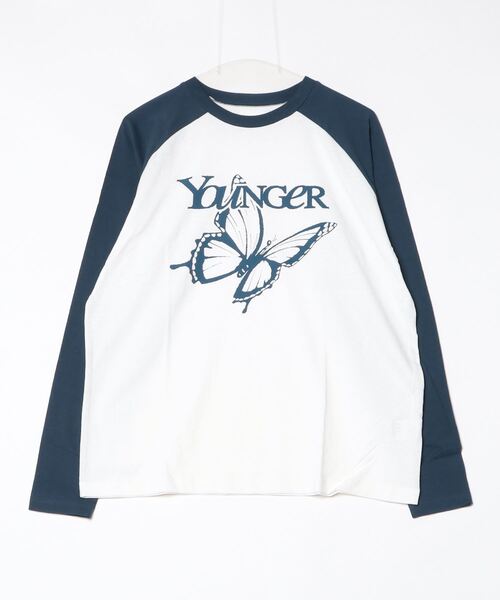 younger song(ヤンガーソング)の「butterfly linger ls tee(Tシャツ/カットソー・メンズ・ホワイト・LARGE/X-LARGE)」の1枚目の写真