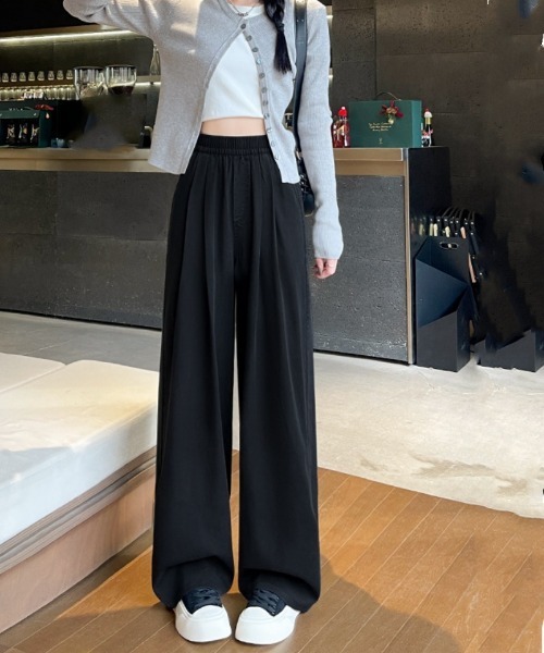 Ritzy(リッツィー)の「テンセル混ハイウエスト ワイドパンツ(その他パンツ・レディース・ホワイト/ブラック/ブルー・S/M/L)」の3枚目の写真