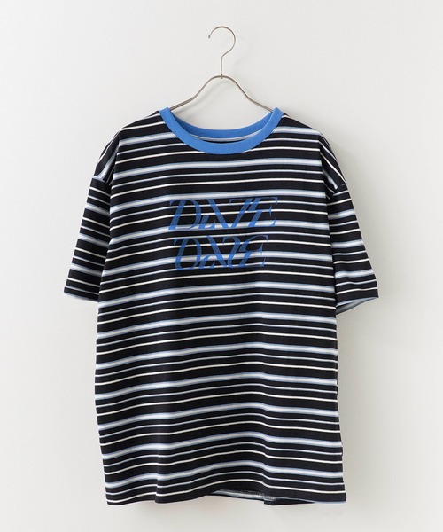 ROOPTOKYO（ループトウキョウ）の「マルチボーダーロゴプリントTシャツ 秋物 秋服 2026年秋冬（Tシャツ/カットソー・レディース・パープル/ネイビー・FREE）」の3枚目の写真