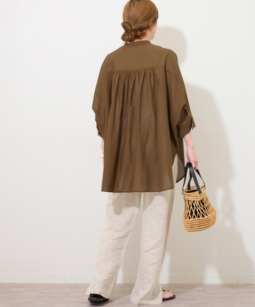 JOURNAL STANDARD relume(ジャーナルスタンダード レリューム)の「ナチュラルストレッチドルマンシャツ(シャツ/ブラウス・レディース・ホワイト/ブラウン/ピンク・FREE)」の21枚目の写真