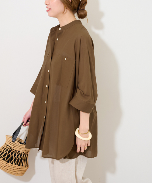 JOURNAL STANDARD relume(ジャーナルスタンダード レリューム)の「ナチュラルストレッチドルマンシャツ(シャツ/ブラウス・レディース・ホワイト/ブラウン/ピンク・FREE)」の19枚目の写真
