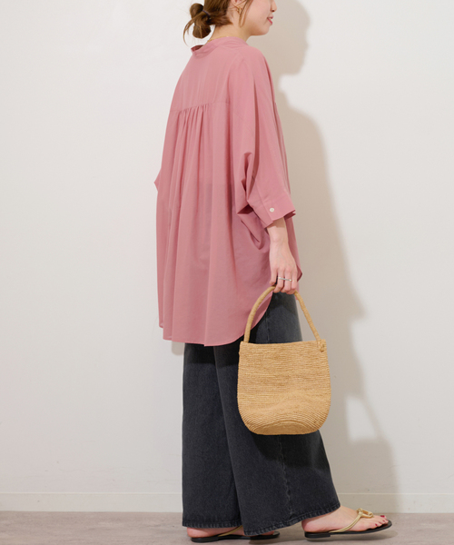 JOURNAL STANDARD relume(ジャーナルスタンダード レリューム)の「ナチュラルストレッチドルマンシャツ(シャツ/ブラウス・レディース・ホワイト/ブラウン/ピンク・FREE)」の15枚目の写真