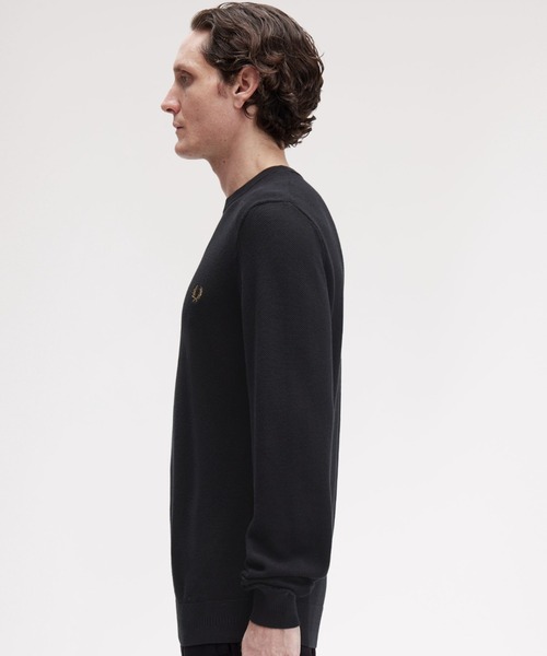 FRED PERRY サマーニット黒 スカート レディース フレッドペリー サマーニット リブ FRED