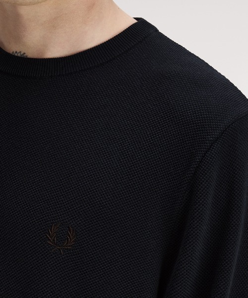 FRED PERRY（フレッドペリー）の「【ZOZOTOWN & ONLINESHOP限定カラー追加】Pique Stitch Jumper／ピケステッチニット（ニット/セーター・メンズ・ワインレッド/ブラウン/ブルー系その他/ダークブルー/ブラック/ネイビー/オフホワイト・S/M/L）」の20枚目の写真