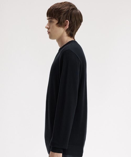 FRED PERRY（フレッドペリー）の「【ZOZOTOWN & ONLINESHOP限定カラー追加】Pique Stitch Jumper／ピケステッチニット（ニット/セーター・メンズ・ワインレッド/ブラウン/ブルー系その他/ダークブルー/ブラック/ネイビー/オフホワイト・S/M/L）」の22枚目の写真