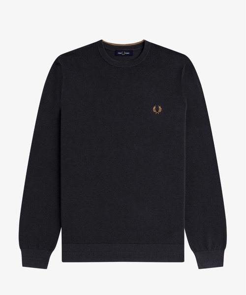 FRED PERRY サマーニット黒 Pique Stitch Jumper/ピケステッチニット(ニット/セーター