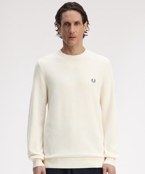FRED PERRY(フレッドペリー)の「Pique Stitch Jumper/ピケステッチニット(ニット/セーター・メンズ・ワインレッド/ブラウン/ブルー系その他/ダークブルー/ブラック/ネイビー/オフホワイト・S/M/L)」の17枚目の写真