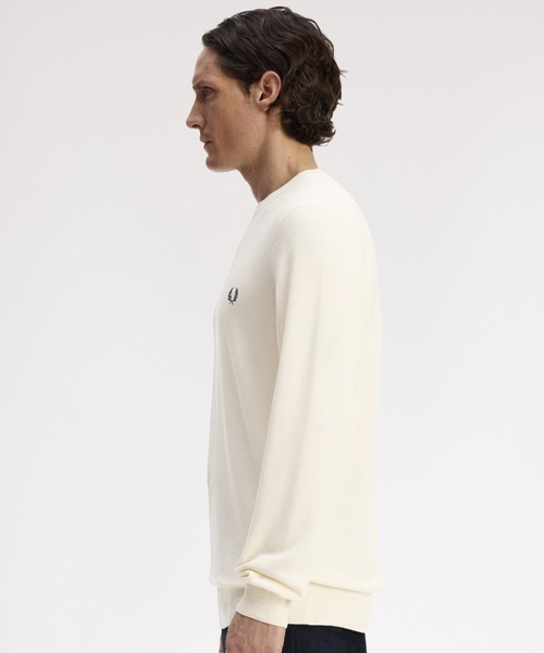 FRED PERRY(フレッドペリー)の「Pique Stitch Jumper/ピケステッチニット(ニット/セーター・メンズ・ワインレッド/ブラウン/ブルー系その他/ダークブルー/ブラック/ネイビー/オフホワイト・S/M/L)」の18枚目の写真