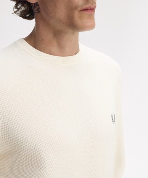 FRED PERRY(フレッドペリー)の「Pique Stitch Jumper/ピケステッチニット(ニット/セーター・メンズ・ワインレッド/ブラウン/ブルー系その他/ダークブルー/ブラック/ネイビー/オフホワイト・S/M/L)」の15枚目の写真