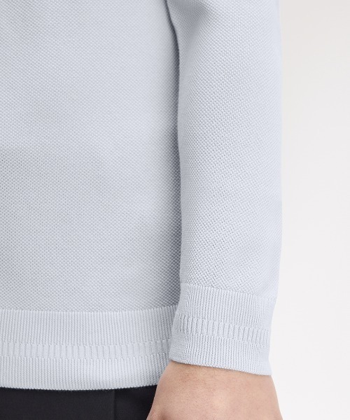 FRED PERRY（フレッドペリー）の「【ZOZOTOWN & ONLINESHOP限定カラー追加】Pique Stitch Jumper／ピケステッチニット（ニット/セーター・メンズ・ワインレッド/ブラウン/ブルー系その他/ダークブルー/ブラック/ネイビー/オフホワイト・S/M/L）」の9枚目の写真