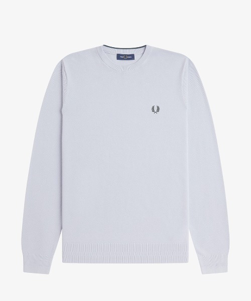 FRED PERRY（フレッドペリー）の「【ZOZOTOWN & ONLINESHOP限定カラー追加】Pique Stitch Jumper／ピケステッチニット（ニット/セーター・メンズ・ワインレッド/ブラウン/ブルー系その他/ダークブルー/ブラック/ネイビー/オフホワイト・S/M/L）」の12枚目の写真