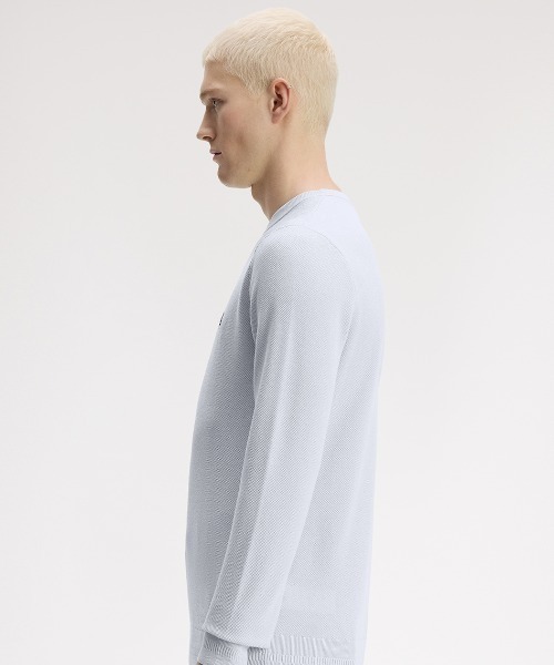 FRED PERRY（フレッドペリー）の「【ZOZOTOWN & ONLINESHOP限定カラー追加】Pique Stitch Jumper／ピケステッチニット（ニット/セーター・メンズ・ワインレッド/ブラウン/ブルー系その他/ダークブルー/ブラック/ネイビー/オフホワイト・S/M/L）」の11枚目の写真