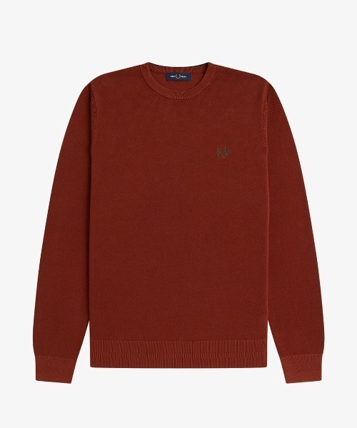 FRED PERRY（フレッドペリー）の「【ZOZOTOWN & ONLINESHOP限定カラー追加】Pique Stitch Jumper／ピケステッチニット（ニット/セーター・メンズ・ワインレッド/ブラウン/ブルー系その他/ダークブルー/ブラック/ネイビー/オフホワイト・S/M/L）」の17枚目の写真