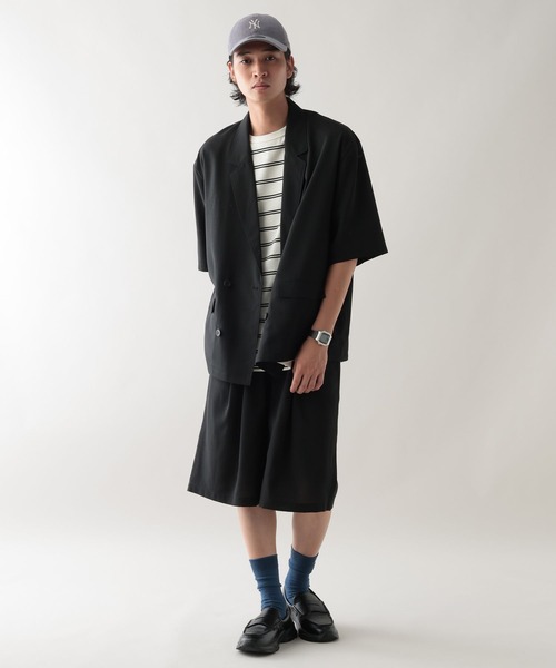 RAGEBLUE（レイジブルー）の「＜吸水速乾・イージーケア＞【AIR FLOW TECH/エアフローテック】シャツWジャケット（シャツ/ブラウス・メンズ・ブラック/キャメル・MEDIUM/LARGE）」の5枚目の写真