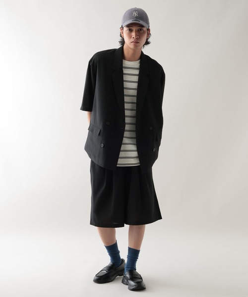 RAGEBLUE（レイジブルー）の「＜吸水速乾・イージーケア＞【AIR FLOW TECH/エアフローテック】シャツWジャケット（シャツ/ブラウス・メンズ・ブラック/キャメル・MEDIUM/LARGE）」の6枚目の写真