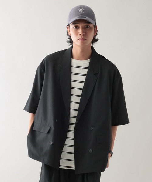 RAGEBLUE（レイジブルー）の「＜吸水速乾・イージーケア＞【AIR FLOW TECH/エアフローテック】シャツWジャケット（シャツ/ブラウス・メンズ・ブラック/キャメル・MEDIUM/LARGE）」の7枚目の写真