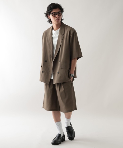 RAGEBLUE（レイジブルー）の「＜吸水速乾・イージーケア＞【AIR FLOW TECH/エアフローテック】シャツWジャケット（シャツ/ブラウス・メンズ・ブラック/キャメル・MEDIUM/LARGE）」の11枚目の写真