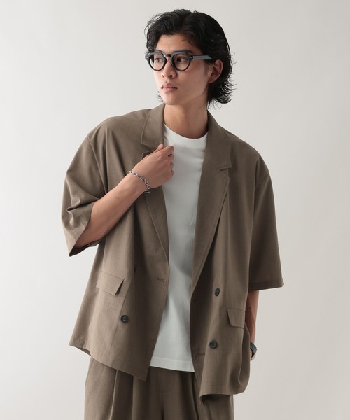 RAGEBLUE（レイジブルー）の「＜吸水速乾・イージーケア＞【AIR FLOW TECH/エアフローテック】シャツWジャケット（シャツ/ブラウス・メンズ・ブラック/キャメル・MEDIUM/LARGE）」の12枚目の写真