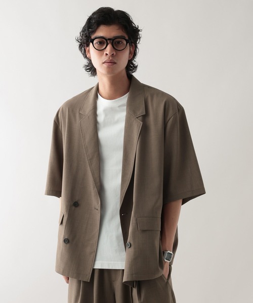 RAGEBLUE（レイジブルー）の「＜吸水速乾・イージーケア＞【AIR FLOW TECH/エアフローテック】シャツWジャケット（シャツ/ブラウス・メンズ・ブラック/キャメル・MEDIUM/LARGE）」の13枚目の写真