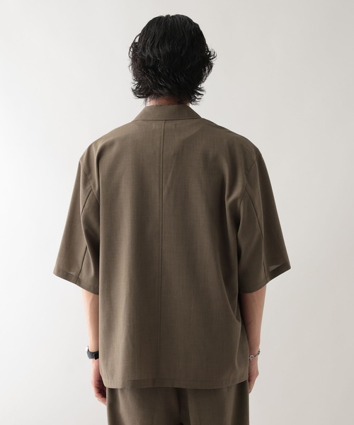 RAGEBLUE（レイジブルー）の「＜吸水速乾・イージーケア＞【AIR FLOW TECH/エアフローテック】シャツWジャケット（シャツ/ブラウス・メンズ・ブラック/キャメル・MEDIUM/LARGE）」の16枚目の写真